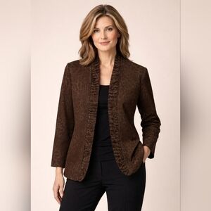 Willi Smith Animal Print Jacket SZ 10